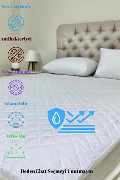 m montefair Kapitone Mikro Fitted Full Kenar Su Sıvı Geçirmez Yıkanabilir Yat...