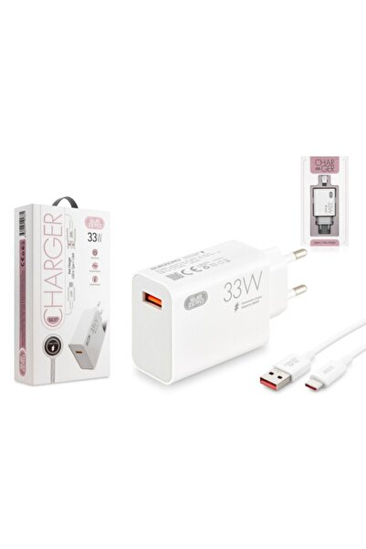 Zipax Redmi Note 8 9 9T 10 10s 11 12 13 Pro Hızlı Şarj Aleti Type-C 33W Uyumlu