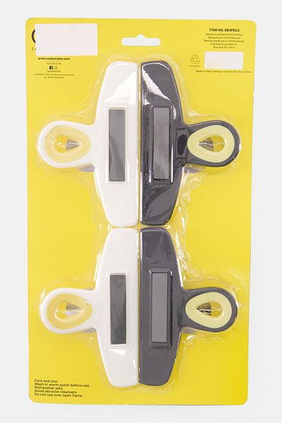 Cook With Color 4 Pieces Jumbo Bag Clips, Black