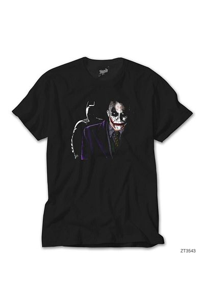 Z zepplin Batmn vs. Jokr Black T-shirt