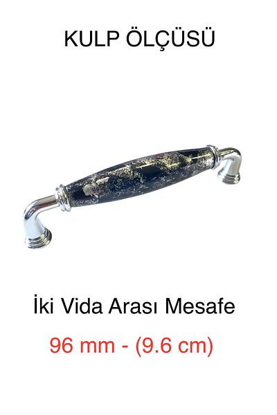 Porcellana Perla 96 mm -Porcelain Metal Furniture Handle Handle Cabinet Drawer Kitchen Bathroom Child Handle Handle -Ruby -Stk3307