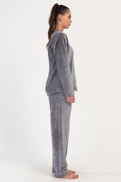 VİENETTA Costum de pijama afumat cu mânecă lungă Welsoft pentru femei C0T2N1O304