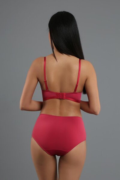 C&City Unsupported Bra Panty Set C14159 Claret Red
