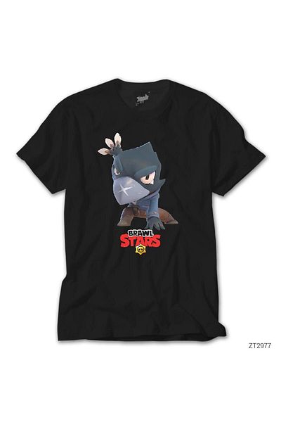 Z zepplin Brawl Stars Crow Black T-shirt