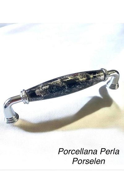 Porcellana Perla 96 mm -Porcelain Metal Furniture Handle Handle Cabinet Drawer Kitchen Bathroom Child Handle Handle -Ruby -Stk3307