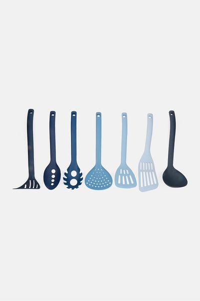Phantom Chef 7 Pieces Nylon Utensils Set, Ice Blue