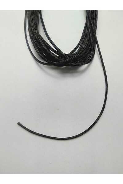 Eskişehir hobi sanat 1.5 mm 3 Metre Orta Kalınlıkta Cevşen İpi  Kolye İpi Muska İpi Siyah Renk