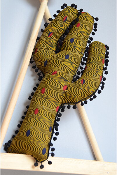 WOEZON Afrika pazen kumaşından el yapımı kaktüs dekorasyon ve kanepe yastığı