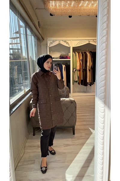 Invee INVEE 6879 - سترة مبطنة باللون البني