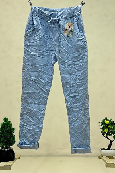 sahnemoda İtalyan Bel Lastikli Düz Pantolon