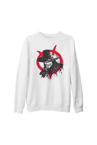 Lord T-Shirt V for Vendetta - Rebel White Thick Sweatshirt