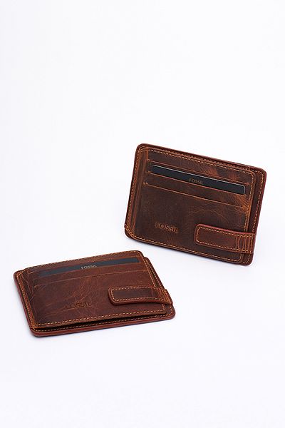 Fossil Men's Card Holder Wallet 8001 - Genuine Real Leather