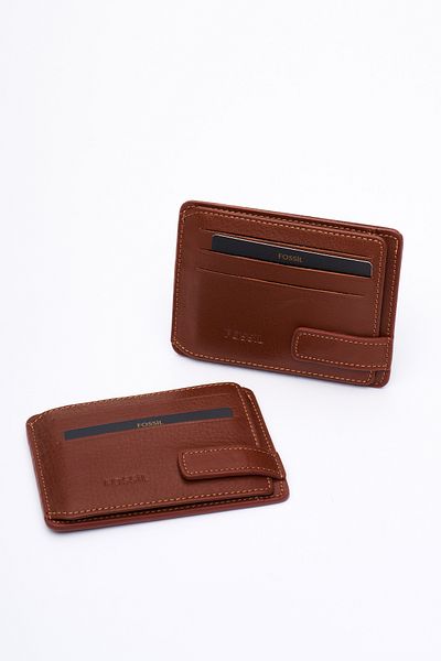 Fossil Men's Card Holder Wallet 8001 - Genuine Real Leather
