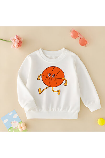 CDA Drăguț minge de baschet unisex fetiță băiat bebeluș alb hanorac