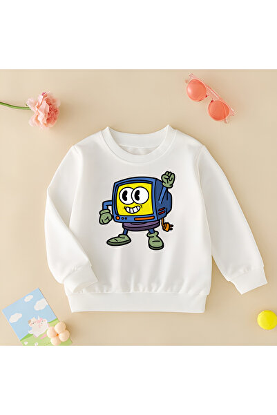 CDA Drăguț Computer Unisex Fată Băiat Bebeluș Hanorac alb