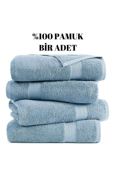 KAYABEY HOME Prosop de baie moale 100% bumbac cu dungi albastre 70x140
