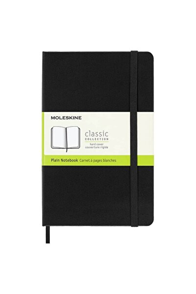 Moleskine Sert Kapak Çizgisiz Defter M Boy 11,5x18 cm 208 Sayfa Siyah