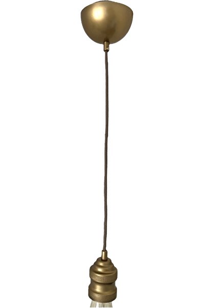 CONANA Sarkıt Lale Duy Zigzag Kumaş Kablo Dekoratif (AMPUL DAHİL DEĞİLDİR) 70cm Metal