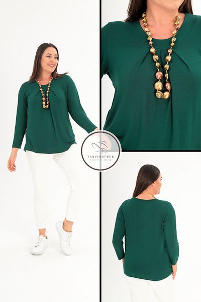 tarzımsüper New Season Flexible Draped Comfort Model with Large Size Necklace Gift Soft Texture Stylish Knitwear Sweater