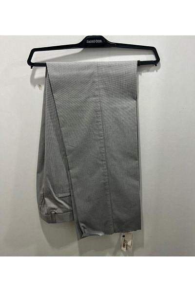 sabriözel triko Sabri Custom Full Cotton Gray Strip Patterned Quality Linen Pant