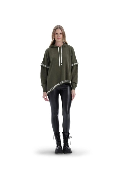OVERSİZE ÖRME ASİMETRİK SWEAT