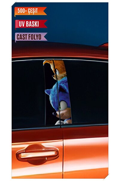 HMNL Araç Kapı Direk Kaplama Folyosu Sonic Desenli (Sağ Sol Takım) (2 Adet) -...