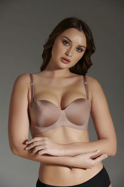 C&City Unterstützte Laser Soft Cap Strapless C16055 Nerz