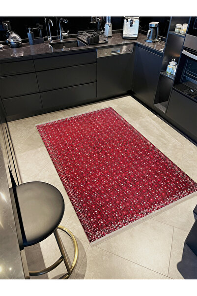 Rugs Modern Halı Güney Koleksiyonu Bordo Temalı Etnik Motif Desenli Vintage D...