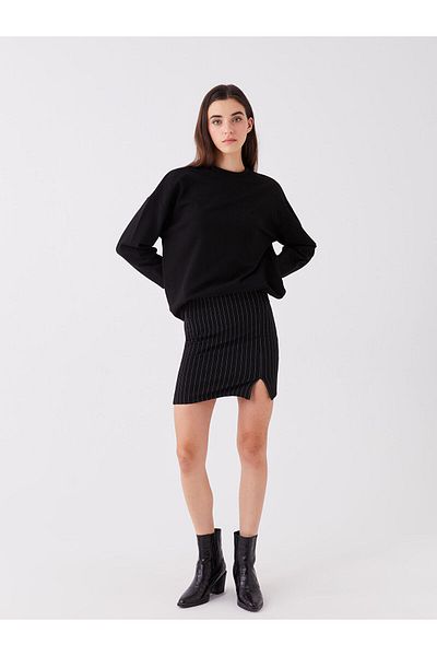 LC Waikiki Lw - Fusta tub pentru damă cu dungi Extra Slim Fit