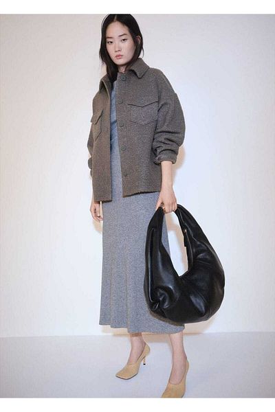 MANGO Woman Bouclé-Jacke mit Taschen