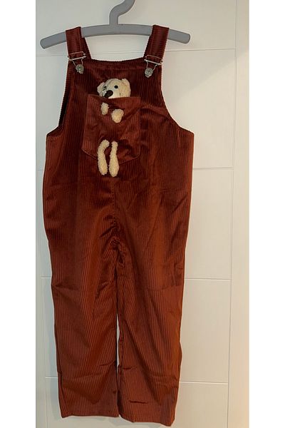 SANTRALBEBE Velvet Teddy Bear Salopet