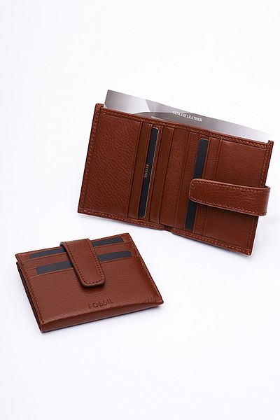 Fossil Men's Card Holder Wallet 8007 - Genuine Real Leather