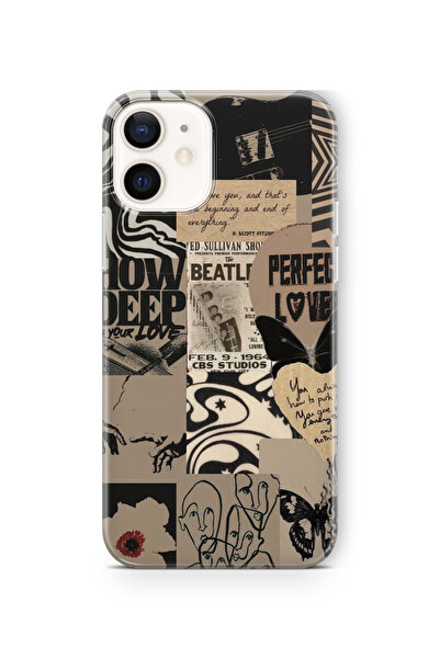Space Star iPhone 12 Mini Uyumlu Perfect Love Tasarım Baskılı Şeffaf Kılıf