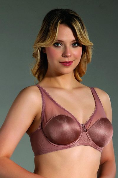 C&City Nerzfarbener Minimizer-BH aus Tüll mit Details – C12304