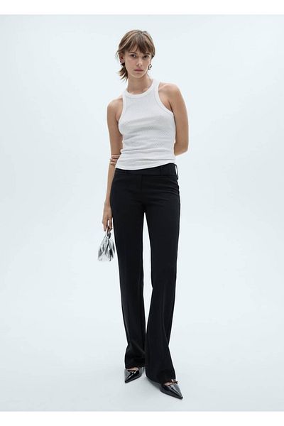 MANGO Woman Bluză Halter cu paiete