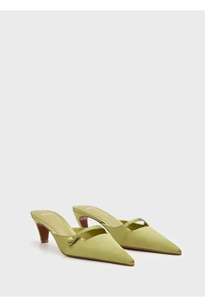 MANGO Woman Kitten Heel Satin Shoes