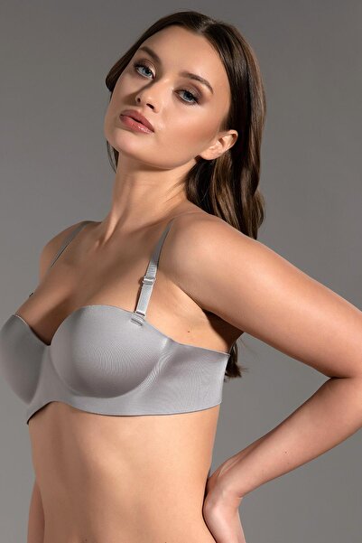 C&City Unsupported Laser Soft Cap Strapless C16050 Gray