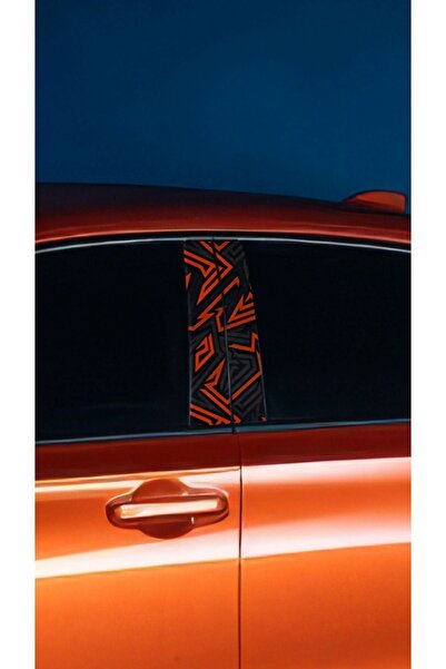 HMNL Araç Kapı Direk Kaplama Folyosu Desenli (SAĞ SOL TAKIM) (2 ADET) - 22x50 Cm