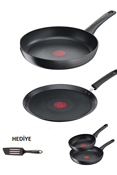 TEFAL Titanyum 3X Ultimate İndüksiyon Tabanlı  Set 30+26+Krep Tava - 25 cm+spatula