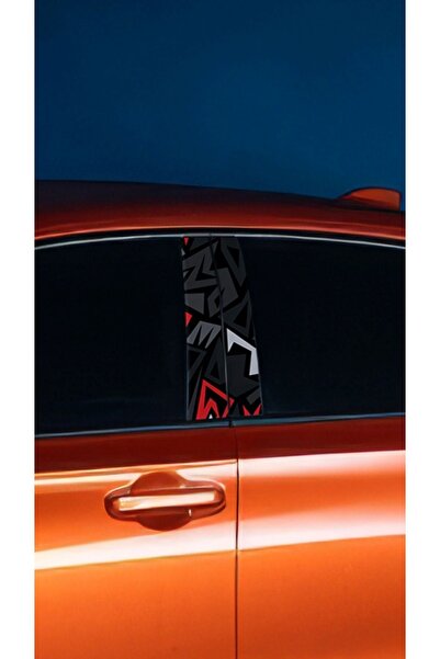 HMNL Araç Kapı Direk Kaplama Folyosu Desenli (SAĞ SOL TAKIM) (2 ADET) - 22x50 Cm