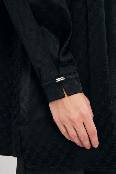 Zühre Cămașă cu model monogramă cu nasturi - T-1515