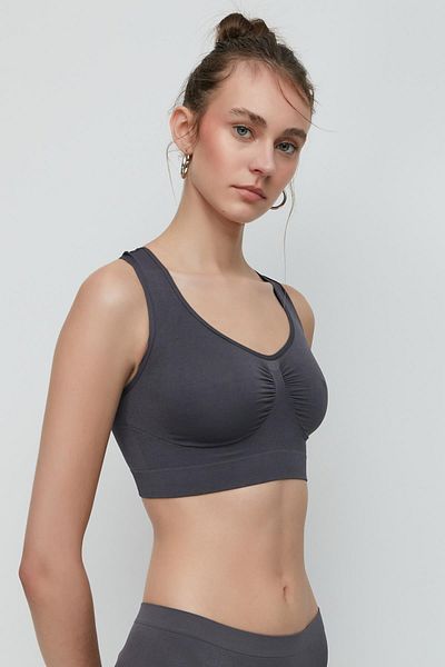 C&City Nahtloses Sportler-Bustier Anthrazit C14001