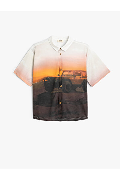 Koton White Boy's Polo T-Shirt