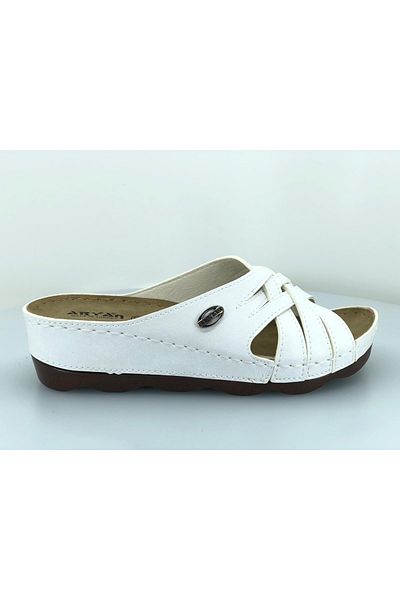 KOCAMANLAR Aryan D.r Recommended Orthopedic Women's Slippers White