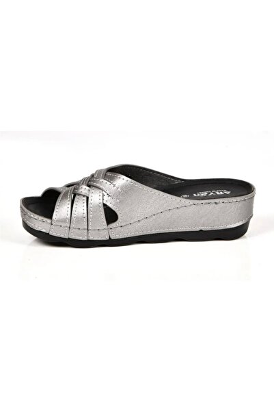 KOCAMANLAR Aryan D.r Recommended Orthopedic Women's Slippers SILVER
