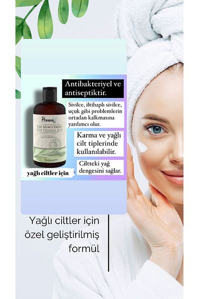 Homm Bitkisel Tea Tree Face Washing Gel Homm Herbal for Oily Skin 250 ml
