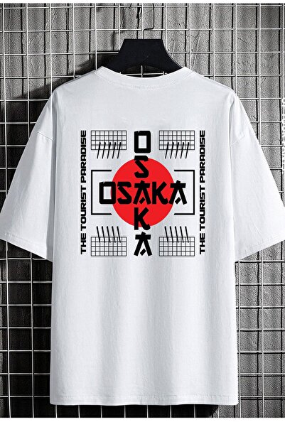 Relax family xf Beli Osaka Square leđa Štampano unisex Oversize kroj T-shirt