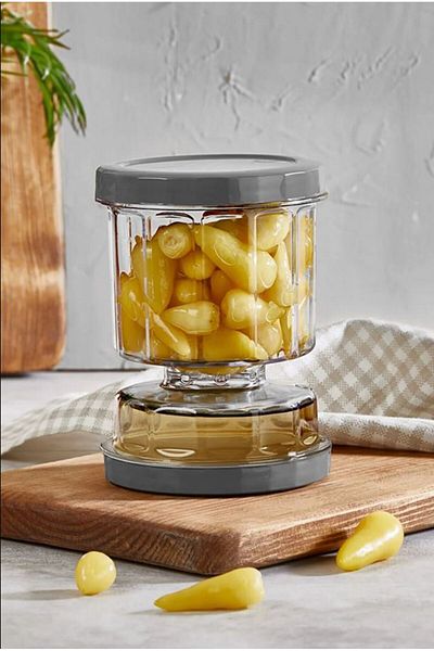ÇARŞI HANEM Hourglass Shaped Storage Container Pickle Olive Storage Container 500 ml