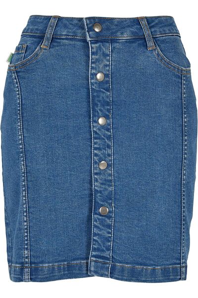 Urban Classics Damen Ladies Organic Stretch Button Denim Skirt