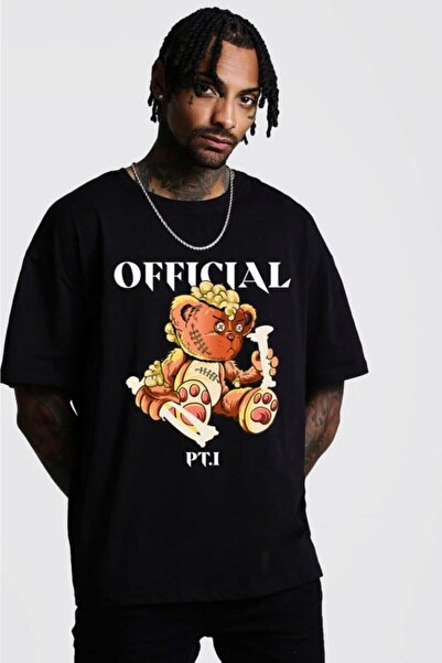 Relax family xf تي شيرت رجالي أسود كبير الحجم - رسمي